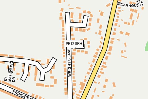 PE12 9RH map - OS OpenMap – Local (Ordnance Survey)