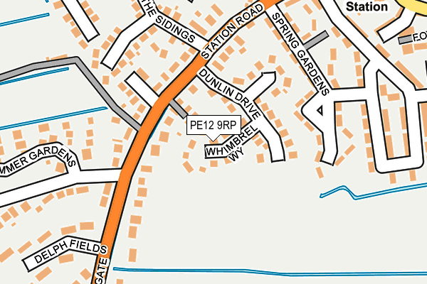 PE12 9RP map - OS OpenMap – Local (Ordnance Survey)