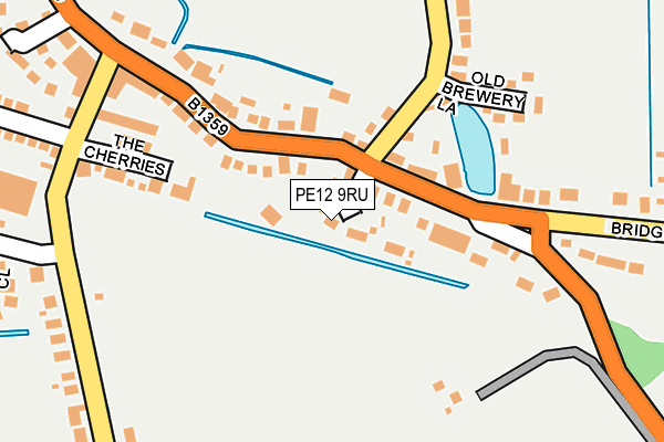 PE12 9RU map - OS OpenMap – Local (Ordnance Survey)