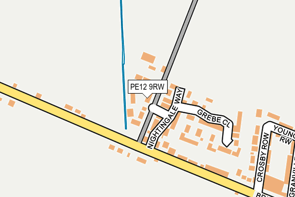 PE12 9RW map - OS OpenMap – Local (Ordnance Survey)