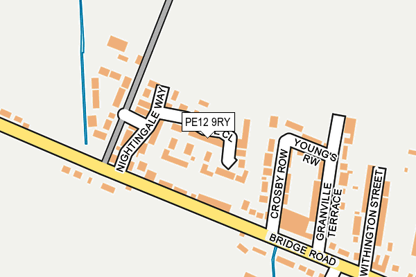 PE12 9RY map - OS OpenMap – Local (Ordnance Survey)