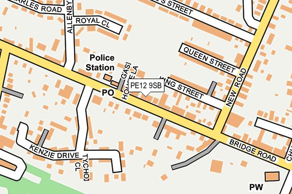 PE12 9SB map - OS OpenMap – Local (Ordnance Survey)