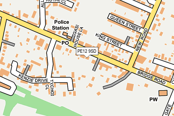 PE12 9SD map - OS OpenMap – Local (Ordnance Survey)