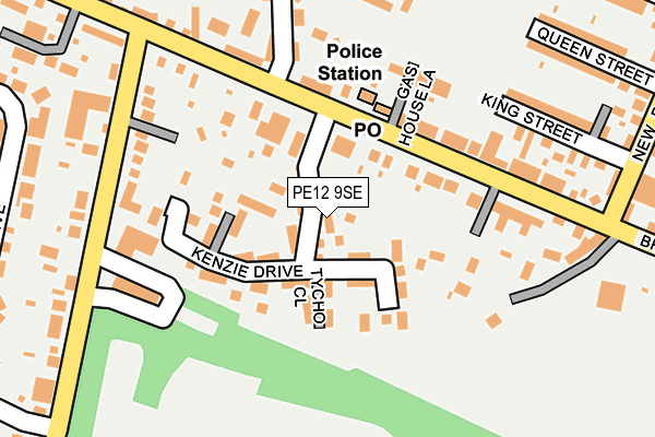 PE12 9SE map - OS OpenMap – Local (Ordnance Survey)