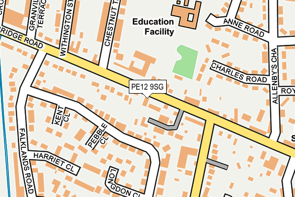 PE12 9SG map - OS OpenMap – Local (Ordnance Survey)