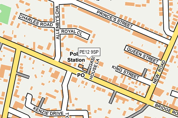 PE12 9SP map - OS OpenMap – Local (Ordnance Survey)