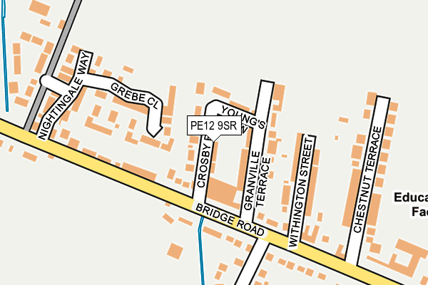 PE12 9SR map - OS OpenMap – Local (Ordnance Survey)