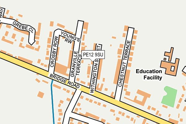 PE12 9SU map - OS OpenMap – Local (Ordnance Survey)