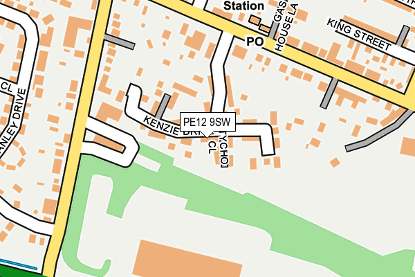 PE12 9SW map - OS OpenMap – Local (Ordnance Survey)