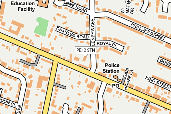 PE12 9TN map - OS OpenMap – Local (Ordnance Survey)