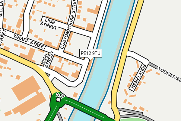 PE12 9TU map - OS OpenMap – Local (Ordnance Survey)