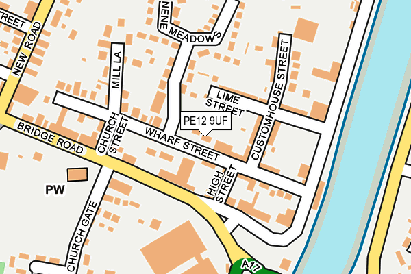 PE12 9UF map - OS OpenMap – Local (Ordnance Survey)