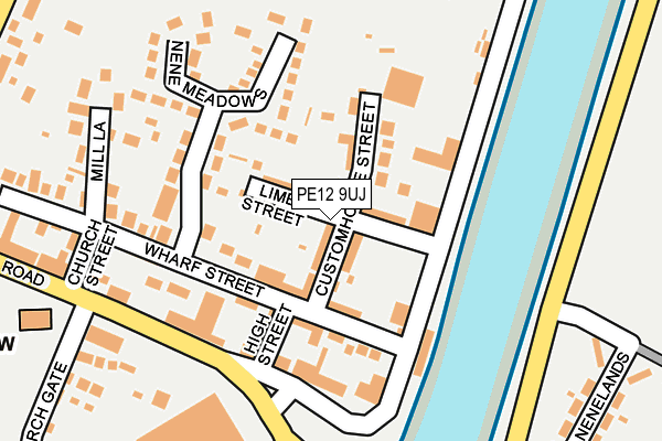 PE12 9UJ map - OS OpenMap – Local (Ordnance Survey)