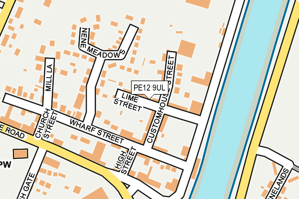 PE12 9UL map - OS OpenMap – Local (Ordnance Survey)