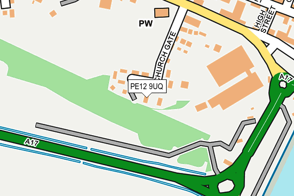 PE12 9UQ map - OS OpenMap – Local (Ordnance Survey)