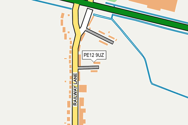 PE12 9UZ map - OS OpenMap – Local (Ordnance Survey)