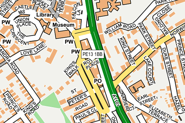 PE13 1BB map - OS OpenMap – Local (Ordnance Survey)