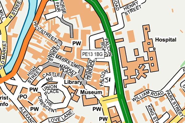 PE13 1BG map - OS OpenMap – Local (Ordnance Survey)