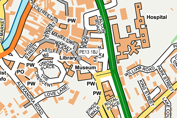 PE13 1BJ map - OS OpenMap – Local (Ordnance Survey)