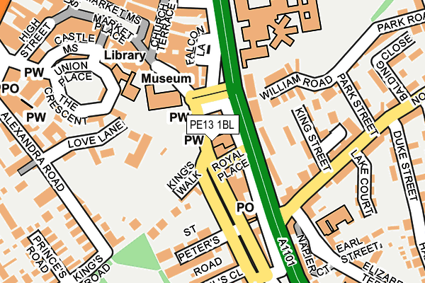 PE13 1BL map - OS OpenMap – Local (Ordnance Survey)