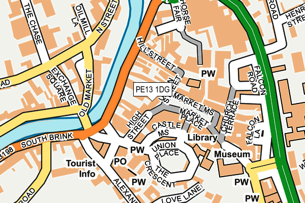 PE13 1DG map - OS OpenMap – Local (Ordnance Survey)
