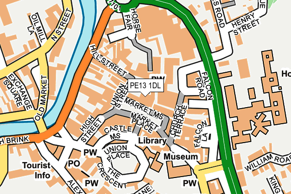 PE13 1DL map - OS OpenMap – Local (Ordnance Survey)