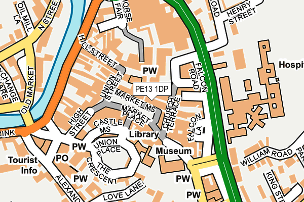 PE13 1DP map - OS OpenMap – Local (Ordnance Survey)