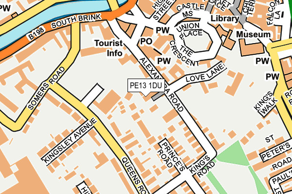 PE13 1DU map - OS OpenMap – Local (Ordnance Survey)