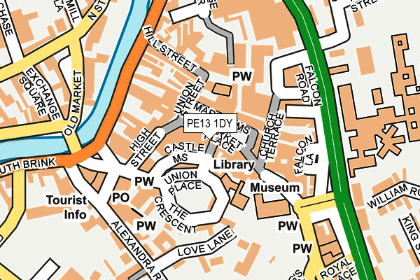 PE13 1DY map - OS OpenMap – Local (Ordnance Survey)