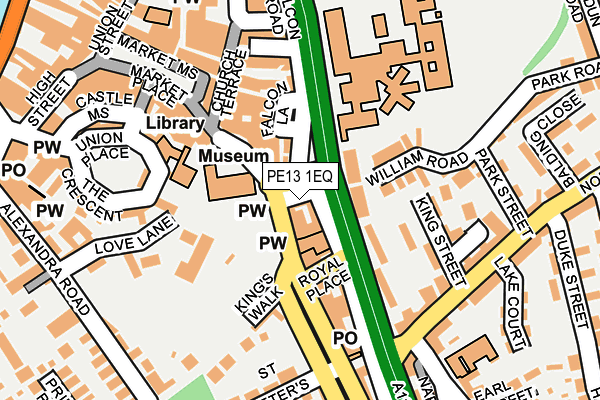 PE13 1EQ map - OS OpenMap – Local (Ordnance Survey)