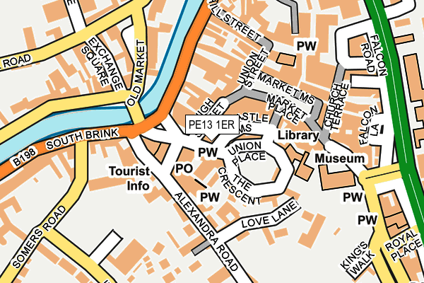 PE13 1ER map - OS OpenMap – Local (Ordnance Survey)