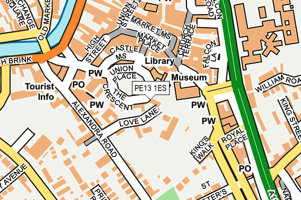 PE13 1ES map - OS OpenMap – Local (Ordnance Survey)