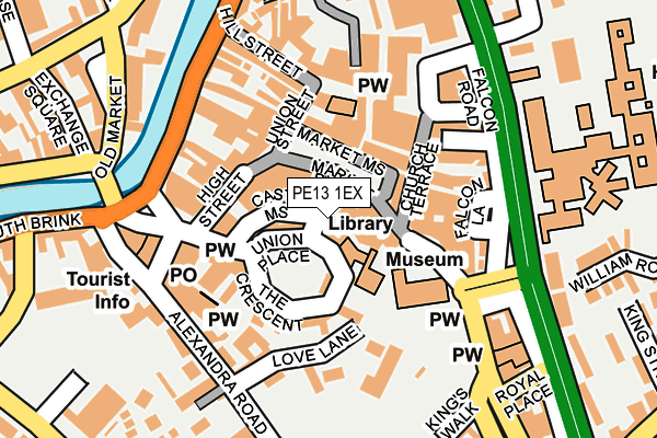 PE13 1EX map - OS OpenMap – Local (Ordnance Survey)