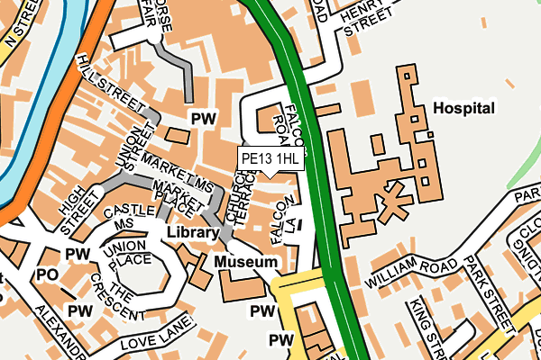 PE13 1HL map - OS OpenMap – Local (Ordnance Survey)