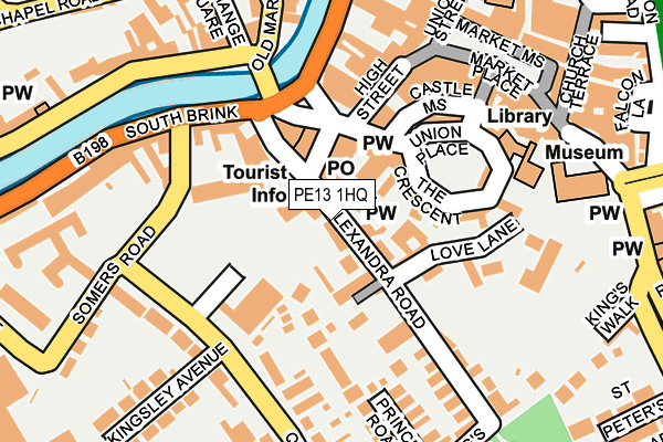 PE13 1HQ map - OS OpenMap – Local (Ordnance Survey)