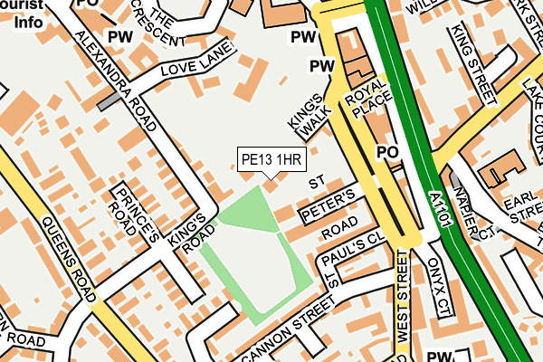PE13 1HR map - OS OpenMap – Local (Ordnance Survey)