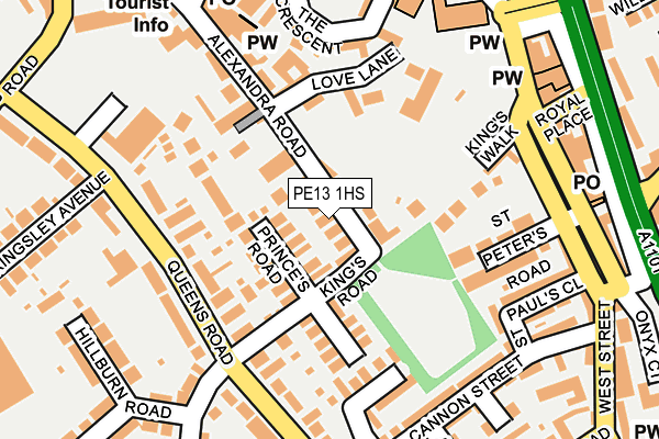 PE13 1HS map - OS OpenMap – Local (Ordnance Survey)