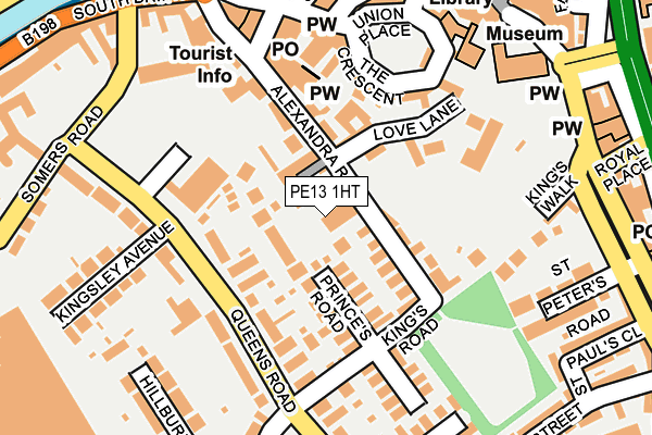 PE13 1HT map - OS OpenMap – Local (Ordnance Survey)