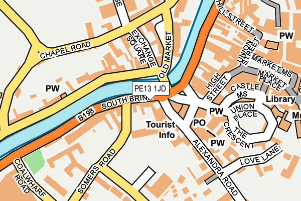 PE13 1JD map - OS OpenMap – Local (Ordnance Survey)