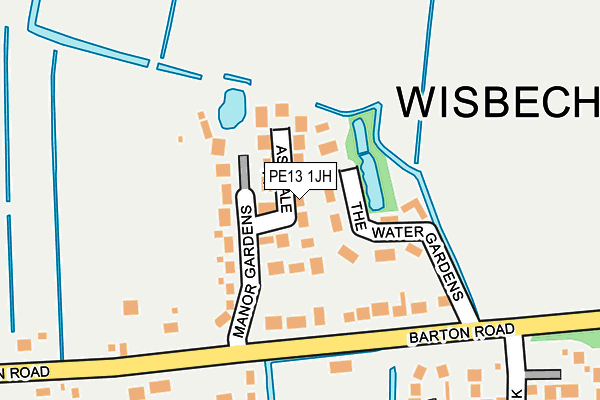 PE13 1JH map - OS OpenMap – Local (Ordnance Survey)