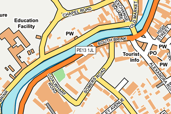 PE13 1JL map - OS OpenMap – Local (Ordnance Survey)