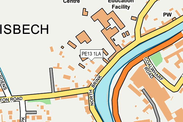 PE13 1LA map - OS OpenMap – Local (Ordnance Survey)