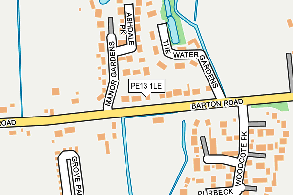 PE13 1LE map - OS OpenMap – Local (Ordnance Survey)