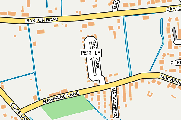 PE13 1LF map - OS OpenMap – Local (Ordnance Survey)