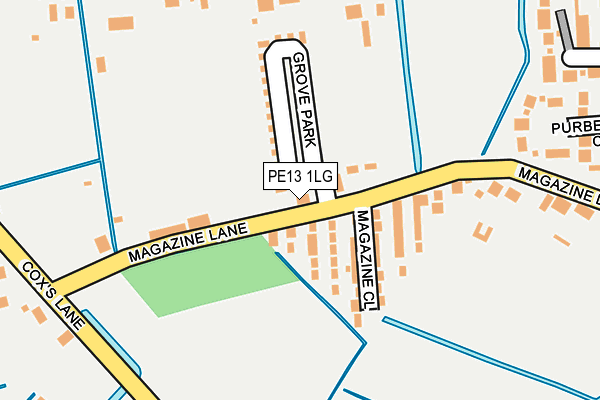 PE13 1LG map - OS OpenMap – Local (Ordnance Survey)