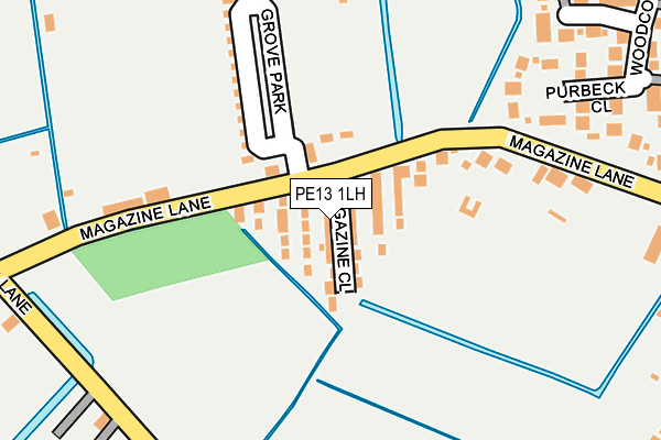 PE13 1LH map - OS OpenMap – Local (Ordnance Survey)