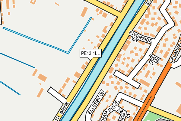 PE13 1LL map - OS OpenMap – Local (Ordnance Survey)