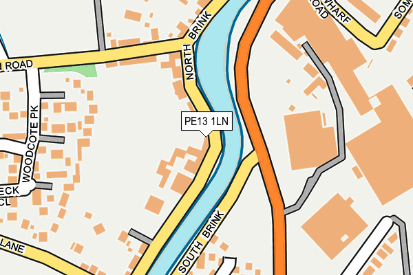 PE13 1LN map - OS OpenMap – Local (Ordnance Survey)