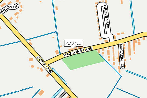 PE13 1LQ map - OS OpenMap – Local (Ordnance Survey)