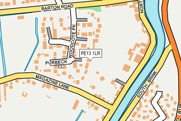 PE13 1LR map - OS OpenMap – Local (Ordnance Survey)